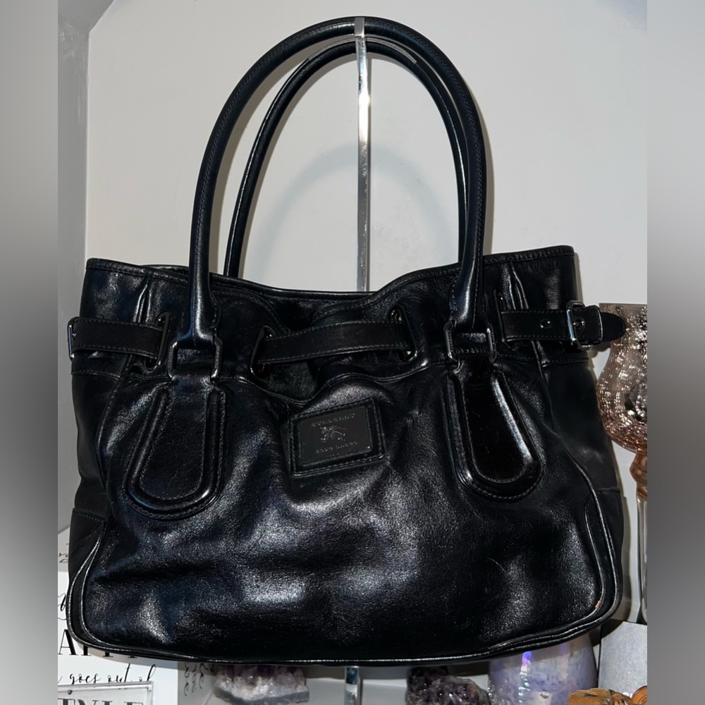 EUC Authentic BURBERRY Blue Label Black Leather Shoulder Bag